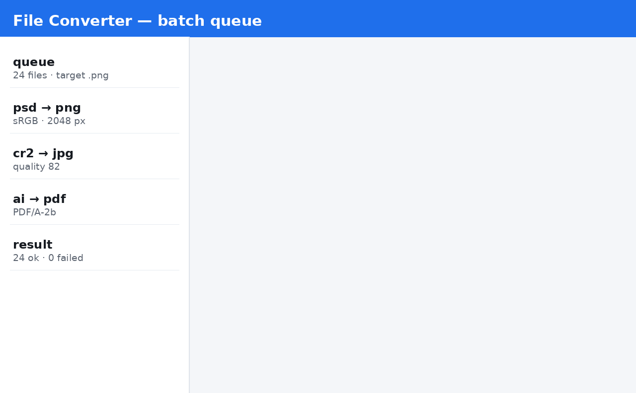 File Converter exporting a file